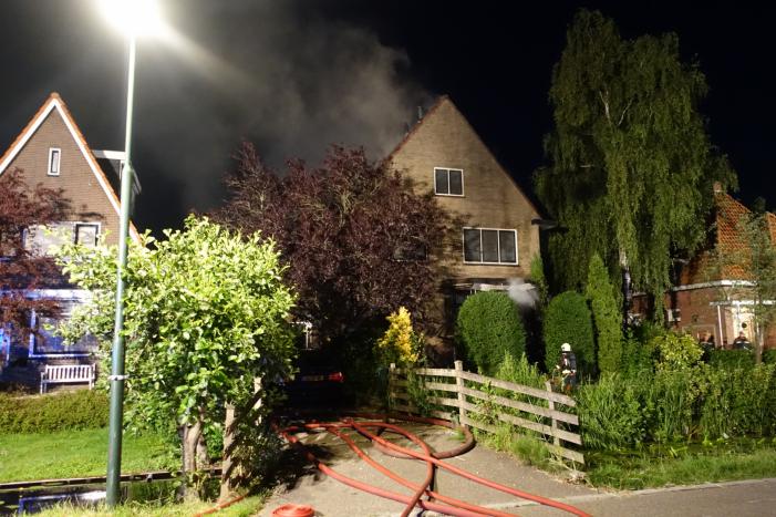 Grote brand in vrijstaande woning