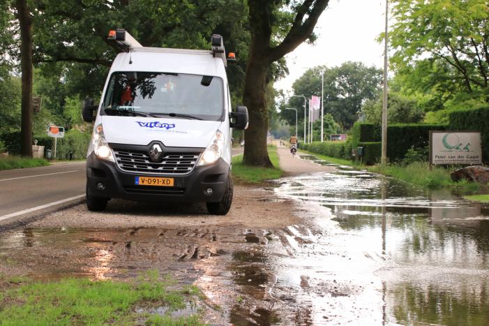 Gevaarlijke situatie door waterleidingbreuk