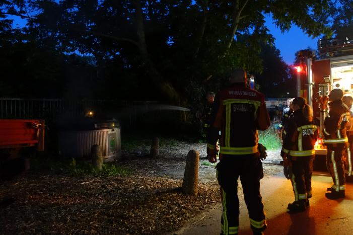 Container in brand gestoken