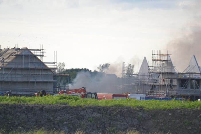 Enorme knal na brand op bouwplaats