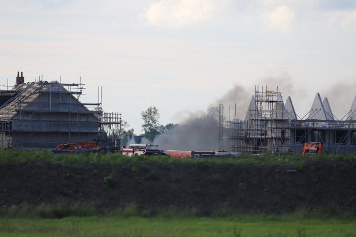 Enorme knal na brand op bouwplaats