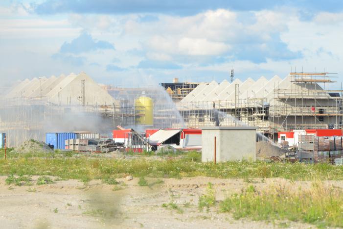 Enorme knal na brand op bouwplaats