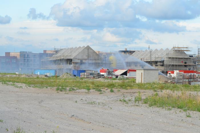 Enorme knal na brand op bouwplaats