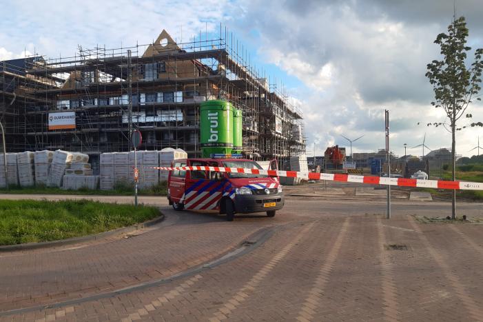 Enorme knal na brand op bouwplaats