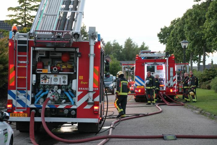 Flinke brand in schuur
