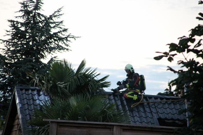 Flinke brand in schuur