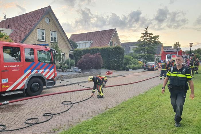 Flinke brand in schuur