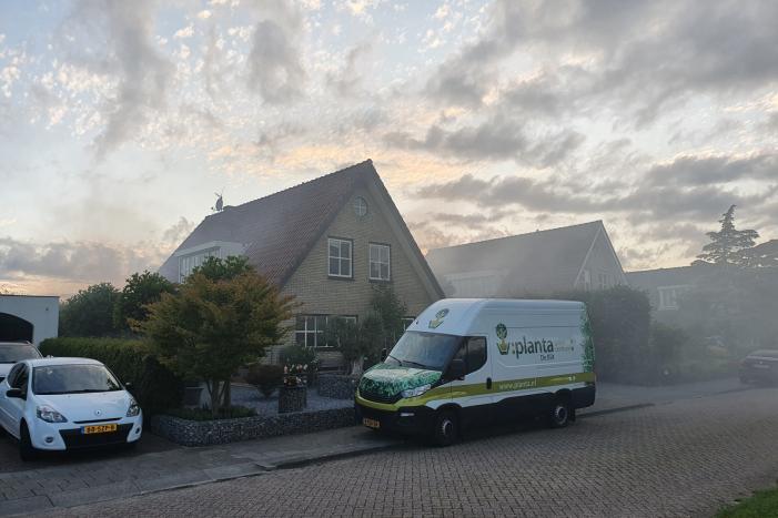 Flinke brand in schuur