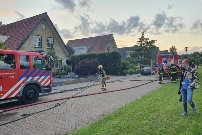 Flinke brand in schuur