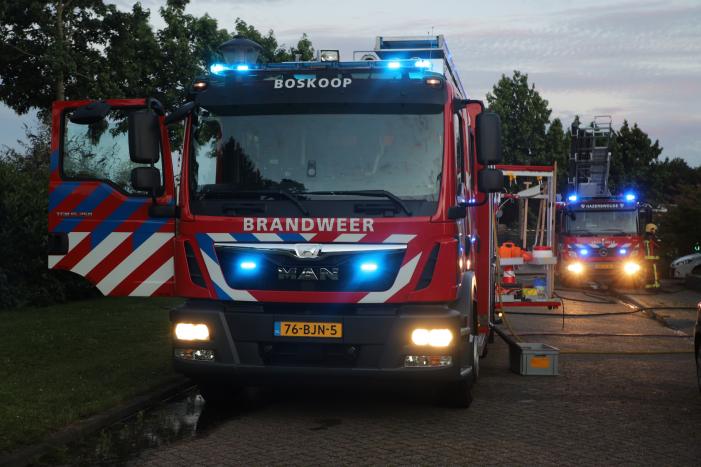 Flinke brand in schuur