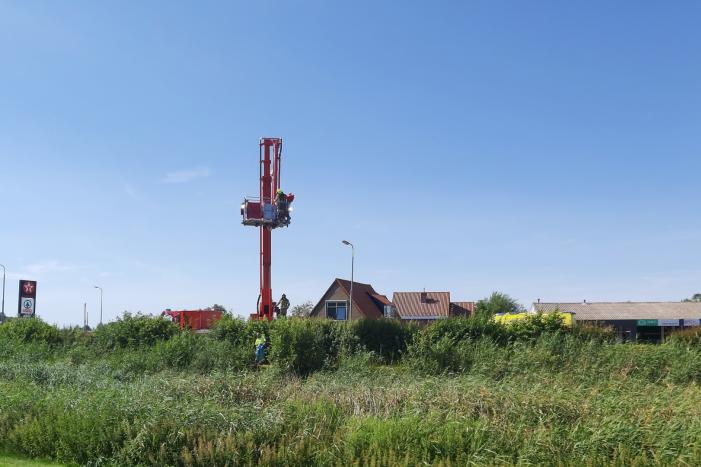 Bestuurder scootmobiel te water