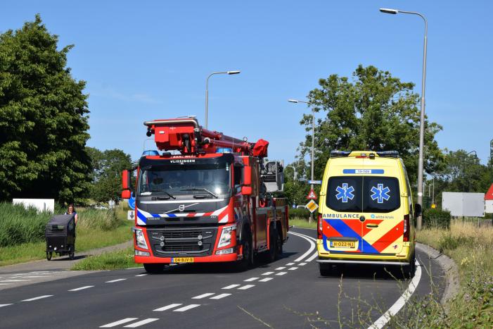 Bestuurder scootmobiel te water