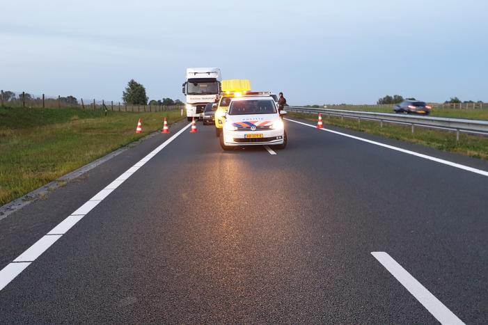 Weg dicht na losgebroken paarden