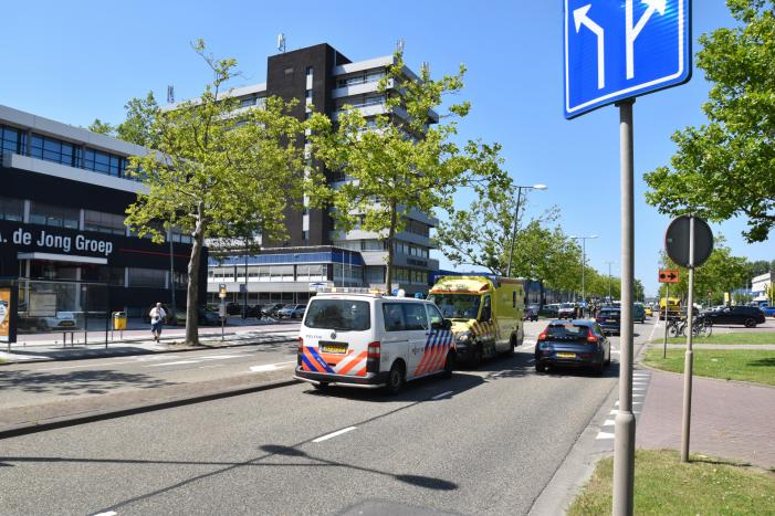 Automobilist klapt vol op lichtmast in Schiehart