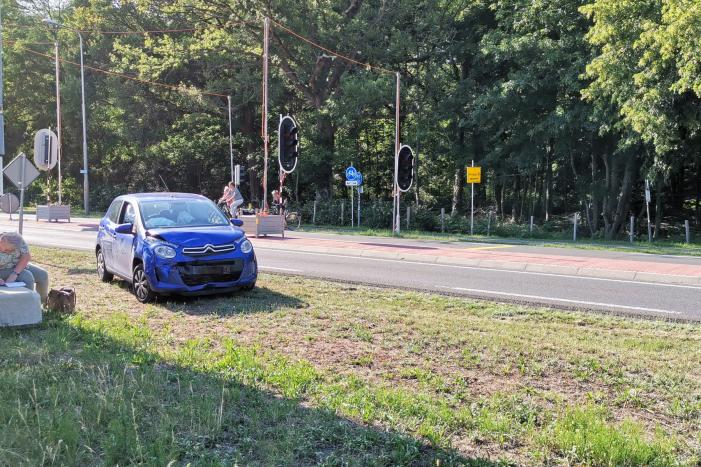 Kop-staart aanrijding bij tijdelijke verkeerlichten