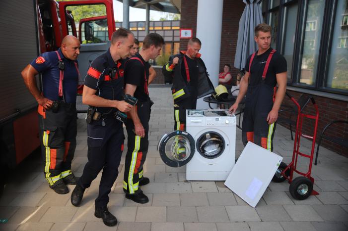 Kortsluiting in wasmachine veroorzaakt brand