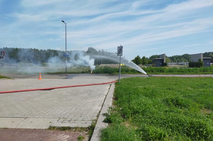 Ondergrondse stroomkabels vliegen in brand