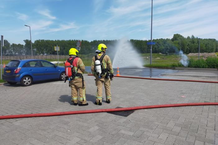 Ondergrondse stroomkabels vliegen in brand