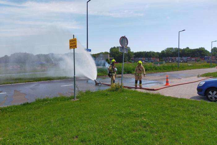 Ondergrondse stroomkabels vliegen in brand