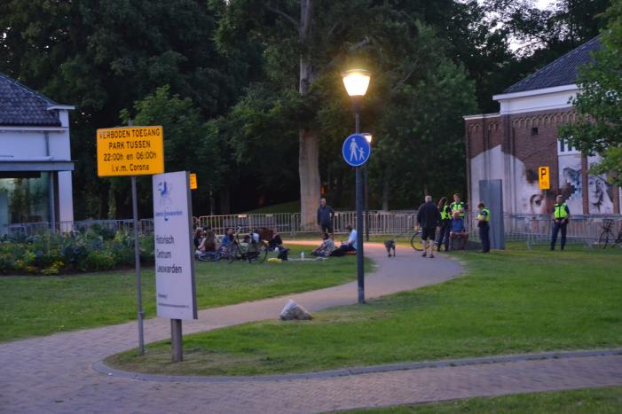 Park in avonduren afgesloten vanwege corona maatregelen