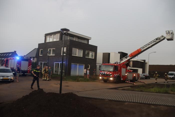 Blikseminslag in schoorsteen