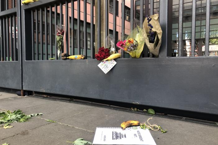 Bananen neergelegd bij Rechtbank Noord-Nederland