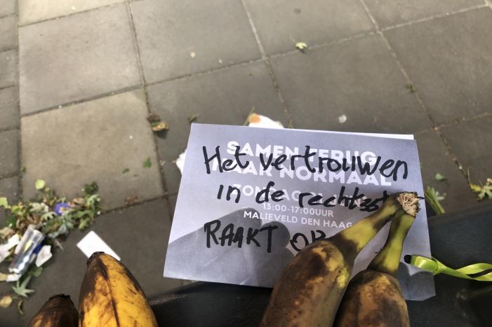 Bananen neergelegd bij Rechtbank Noord-Nederland