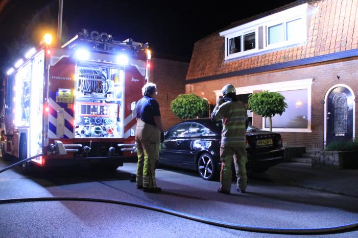 Buitenbrand achter woning