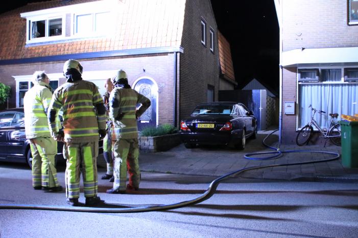 Buitenbrand achter woning