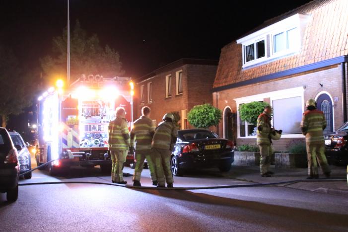 Buitenbrand achter woning