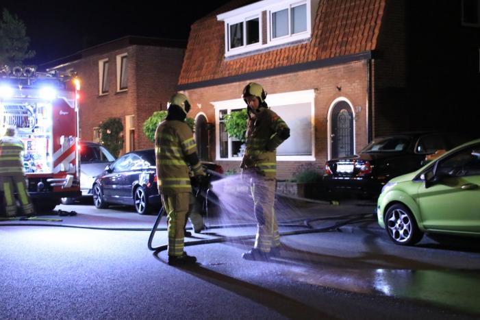 Buitenbrand achter woning
