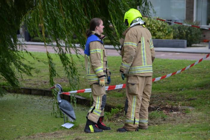 Brandweer redt eendenfamilie