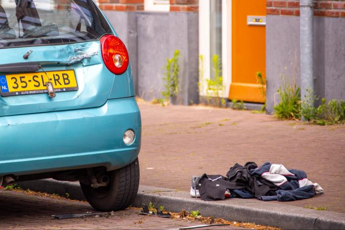 Traumahelikopter landt voor gewonde op straat