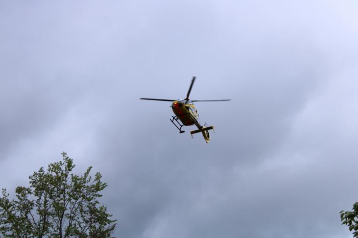 Duitse traumahelikopter landt voor ongeval