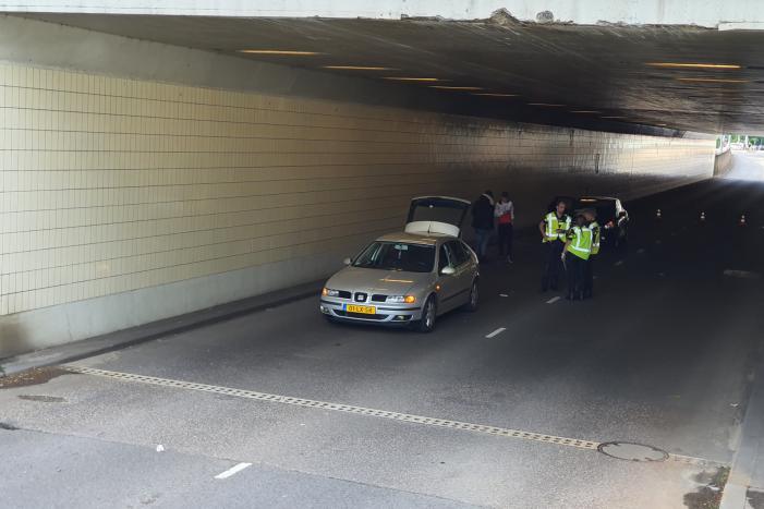 Veel schade door kop-staart botsing in tunnel