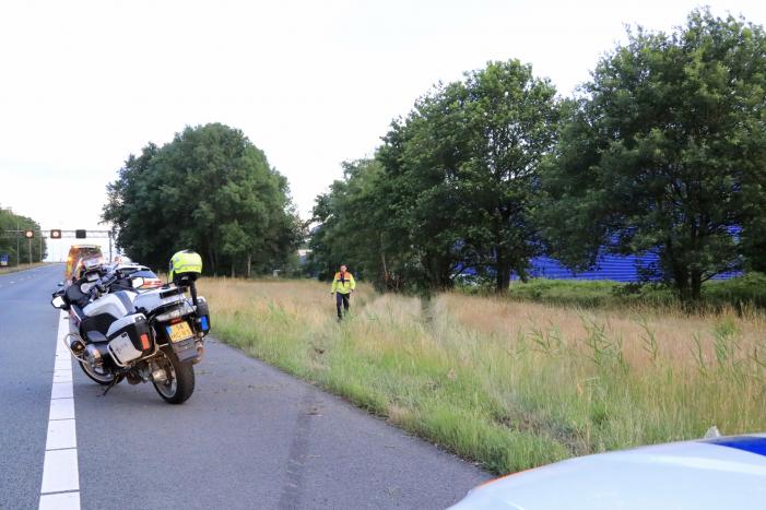 Auto crasht tussen bomen door
