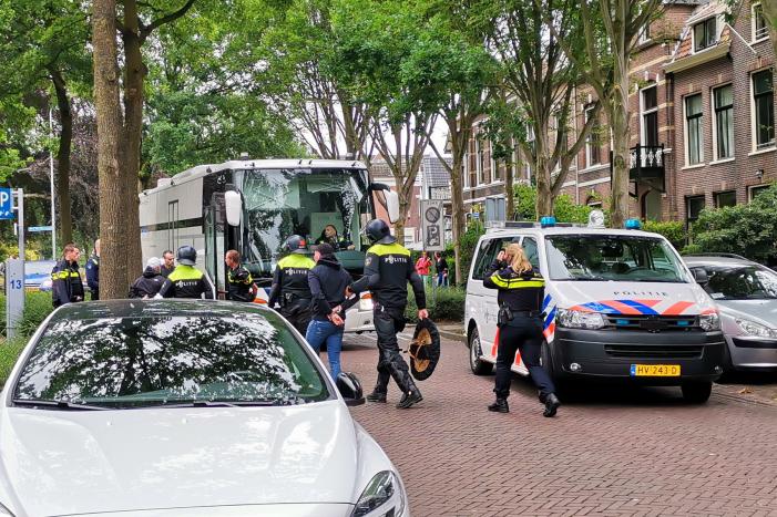 Politie grijpt in bij demonstratie