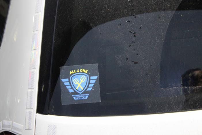 Boerenprotest bij Jumbo distributiecentrum