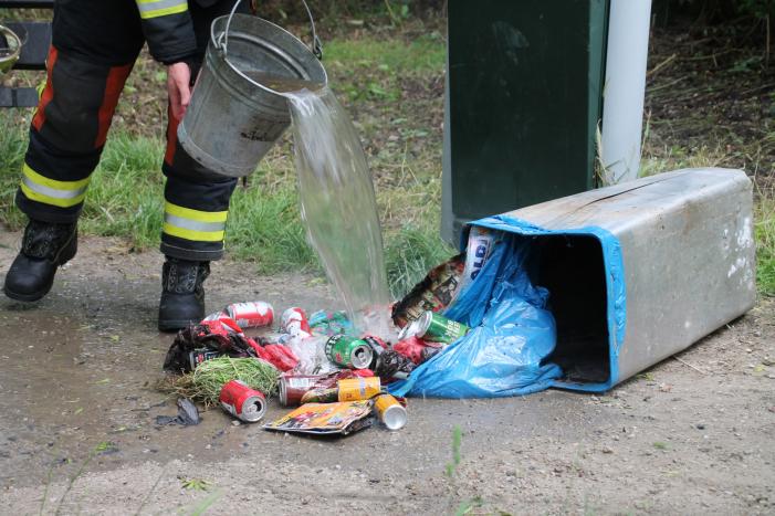 Containerbrand in park de houtkamp