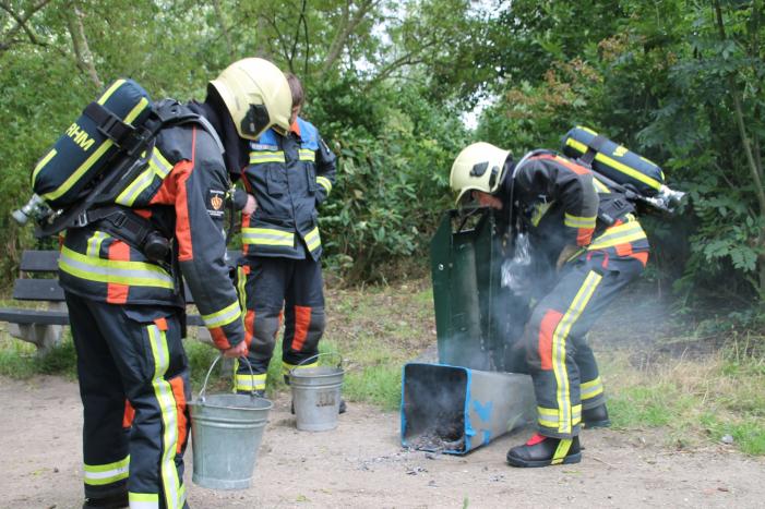 Containerbrand in park de houtkamp