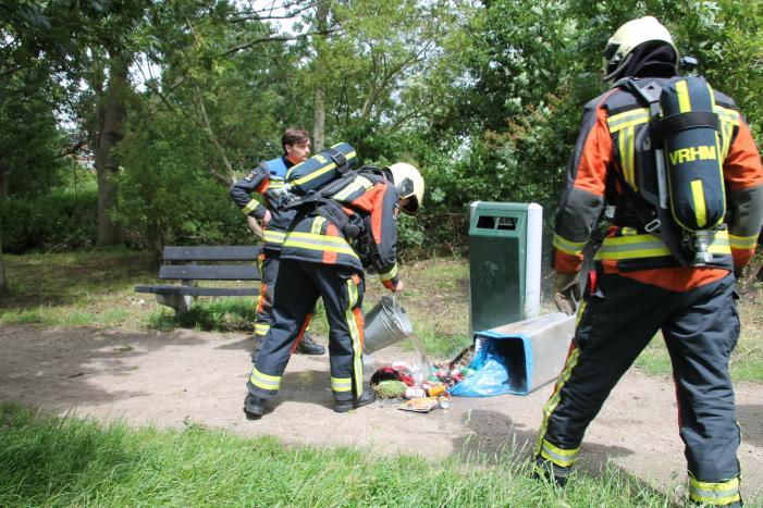 Containerbrand in park de houtkamp
