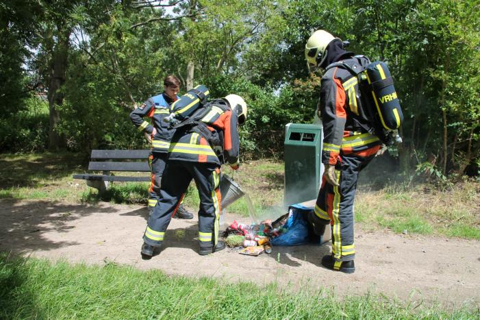 Containerbrand in park de houtkamp