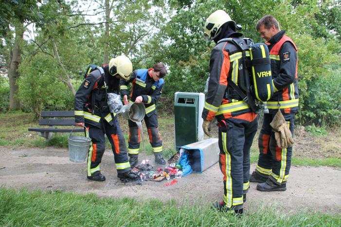 Containerbrand in park de houtkamp