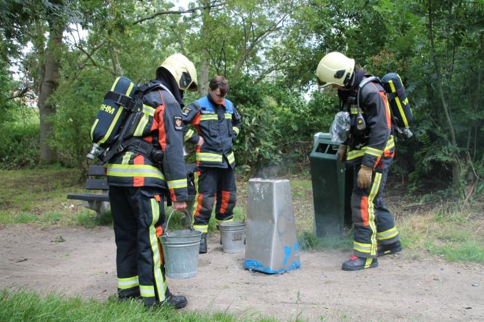 Containerbrand in park de houtkamp
