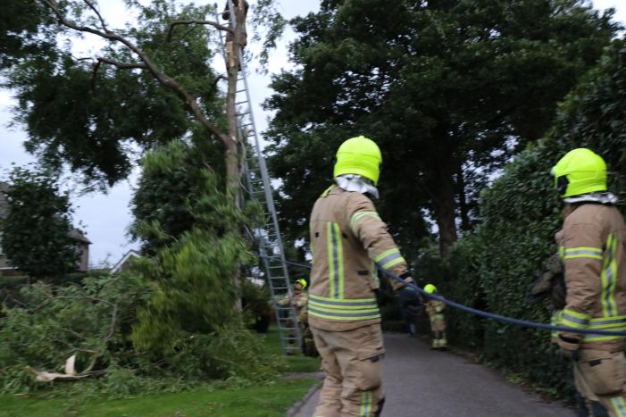 Meerdere gevaarlijk hangende takken verwijderd