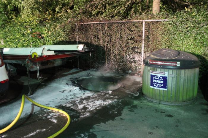 Autobrand blijkt brand in ondergrondse container