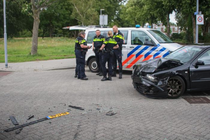 Forse schade bij botsing op kruising