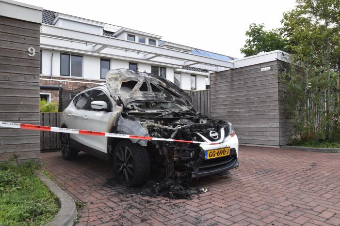 Geparkeerde auto verwoest door brand