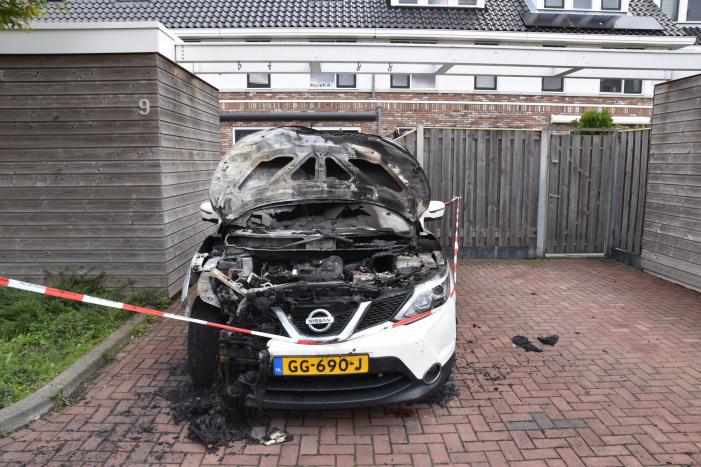 Geparkeerde auto verwoest door brand