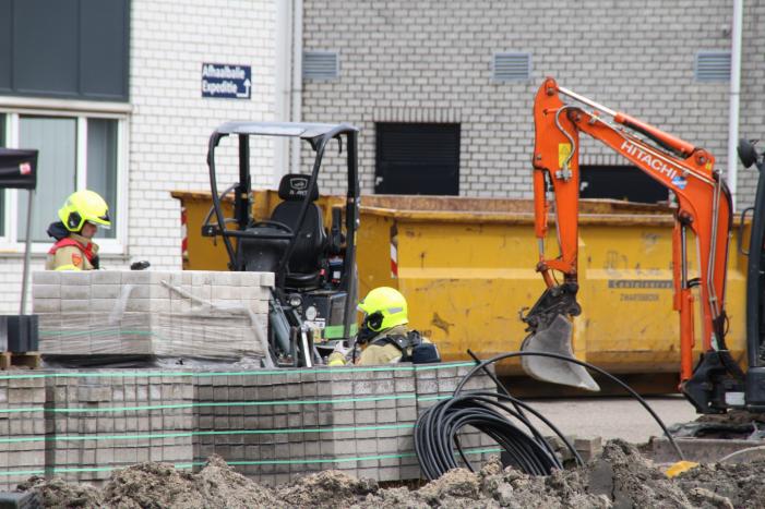 Gaslek ontstaan tijdens graafwerkzaamheden